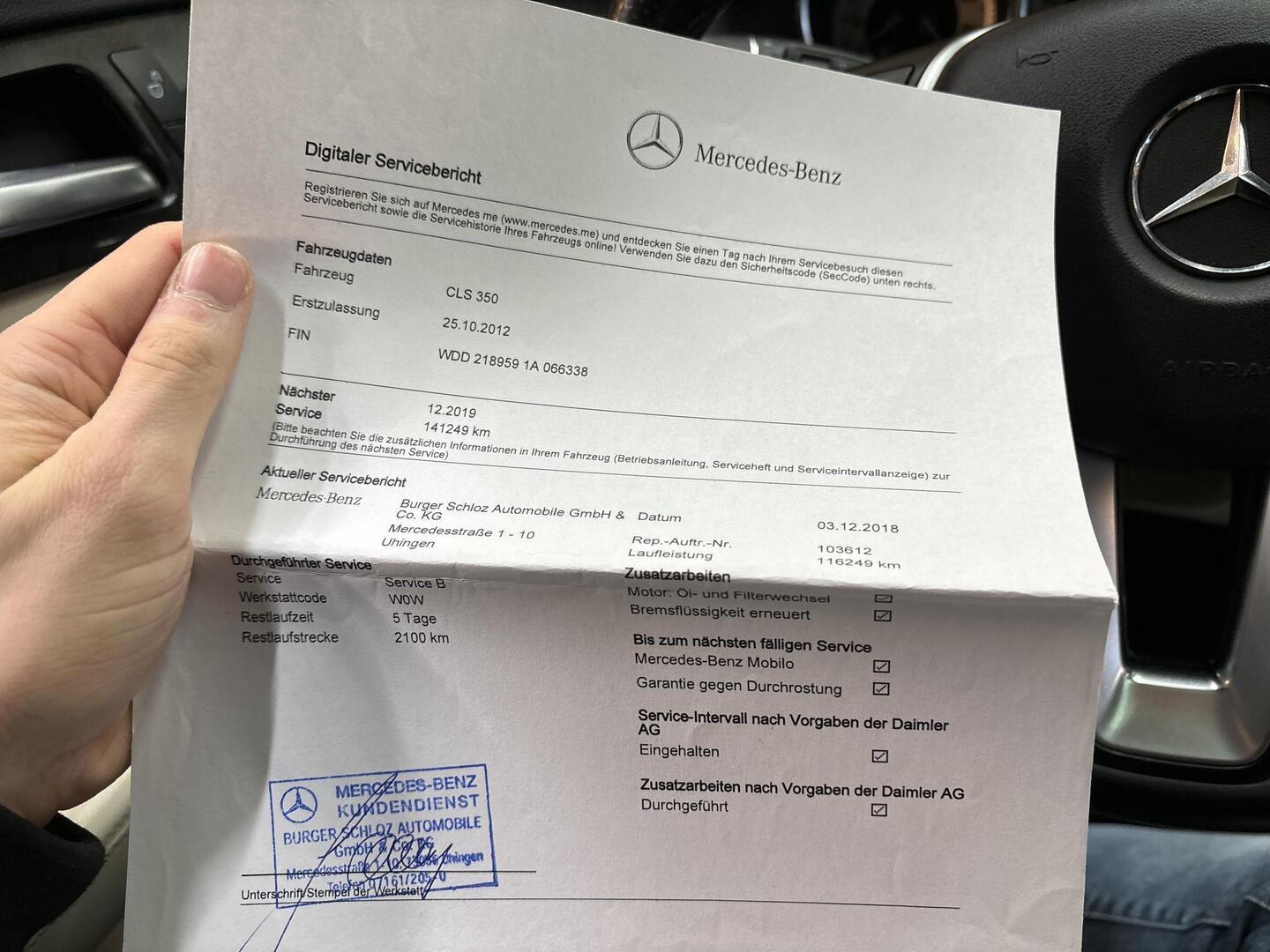 MERCEDES-BENZ CLS 2012