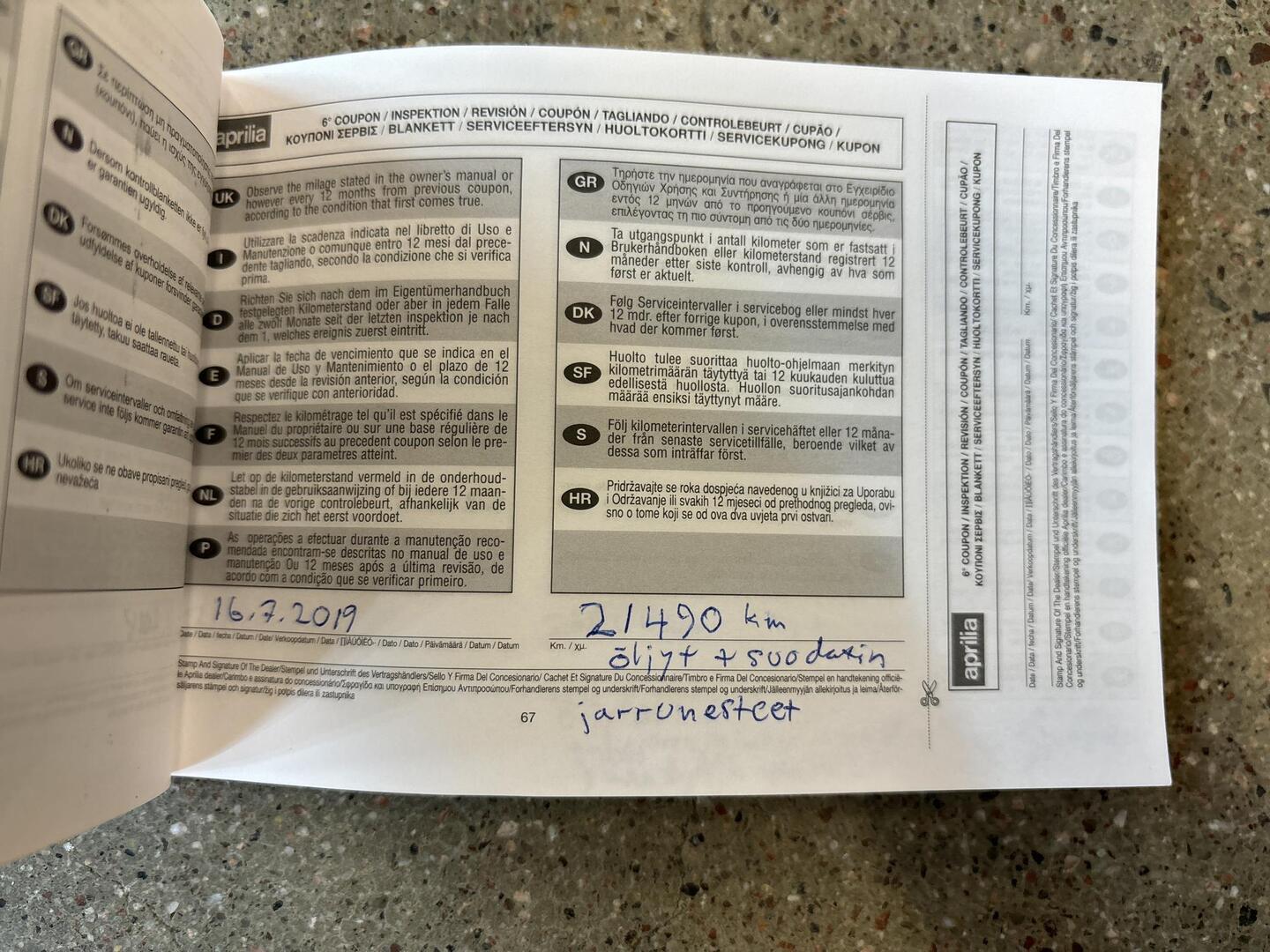 APRILIA DORSODURO 2009