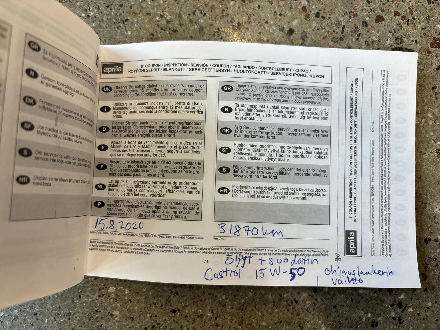 APRILIA DORSODURO 2009