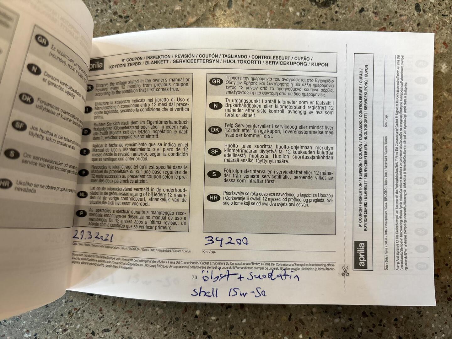 APRILIA DORSODURO 2009