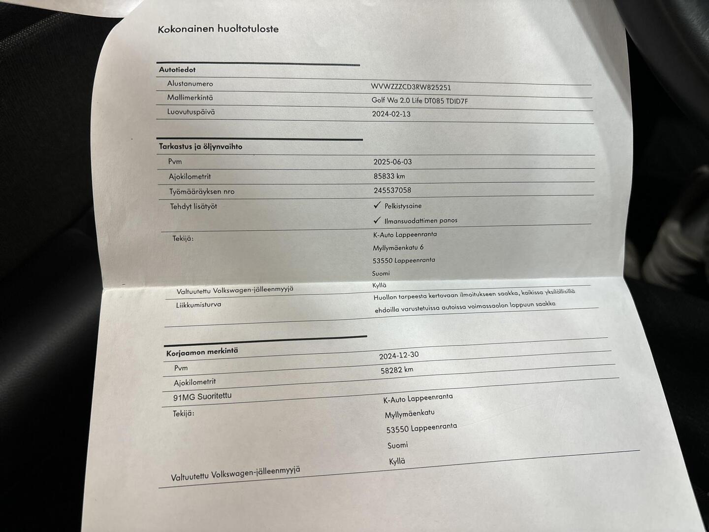 VOLKSWAGEN Golf 2024