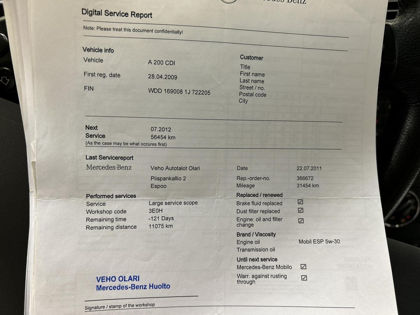 MERCEDES-BENZ A 2009