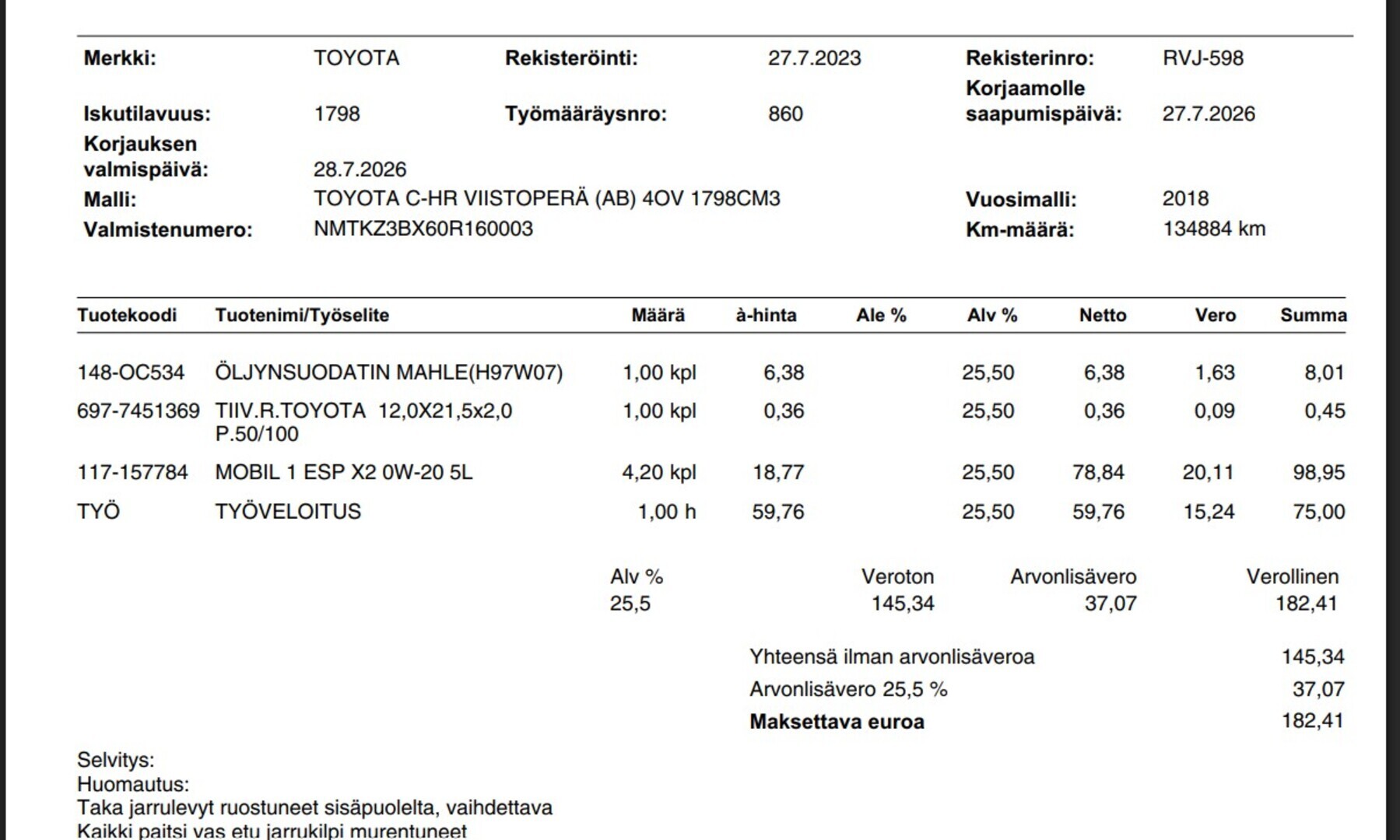 TOYOTA C-HR 2018
