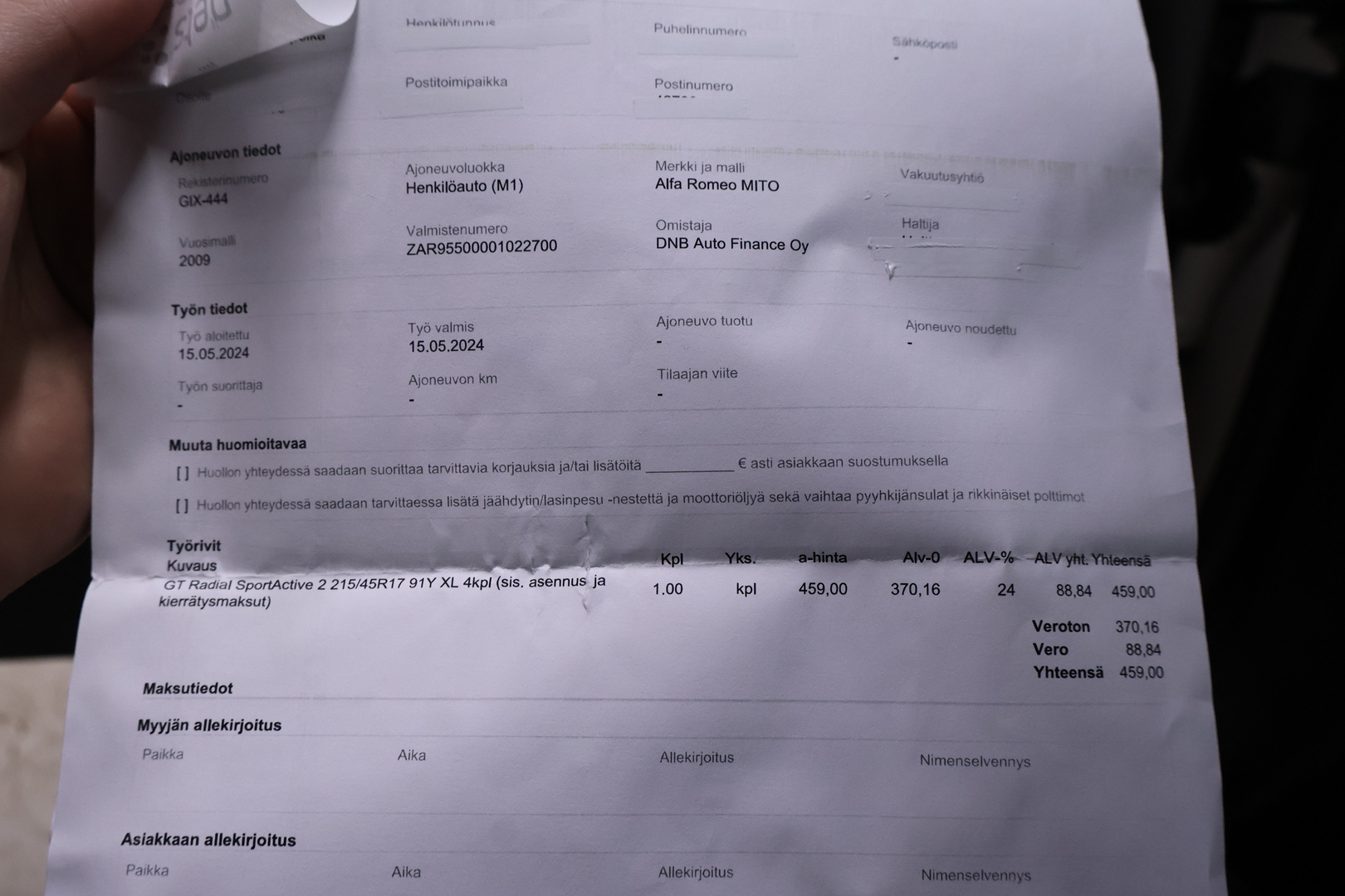 ALFA ROMEO MiTo 2009