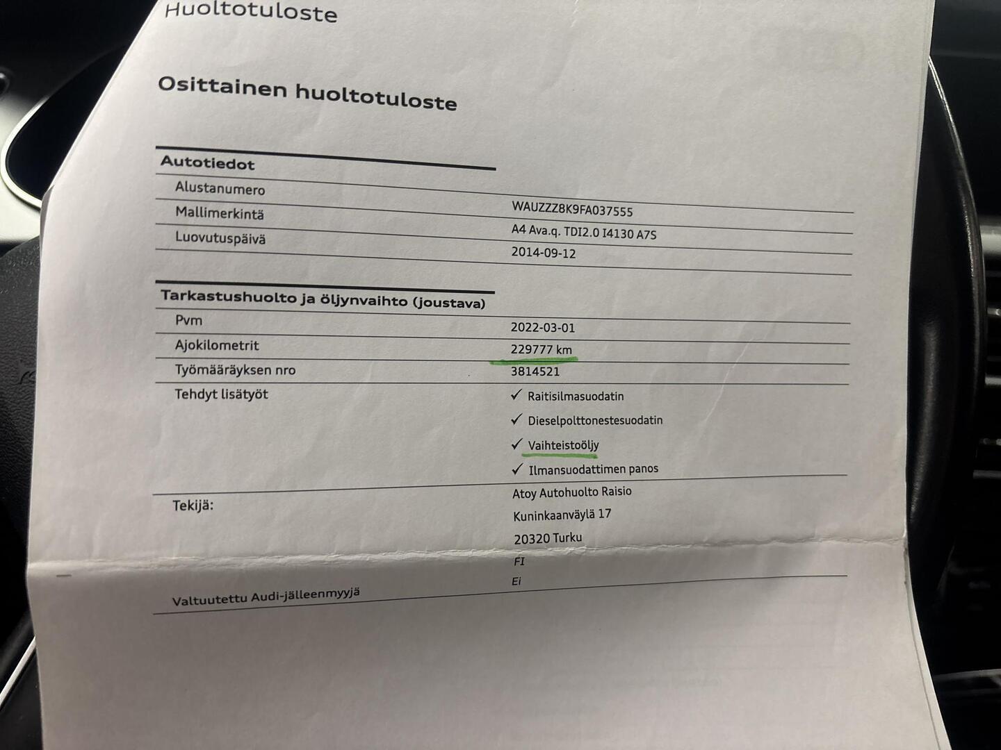 AUDI A4 2014