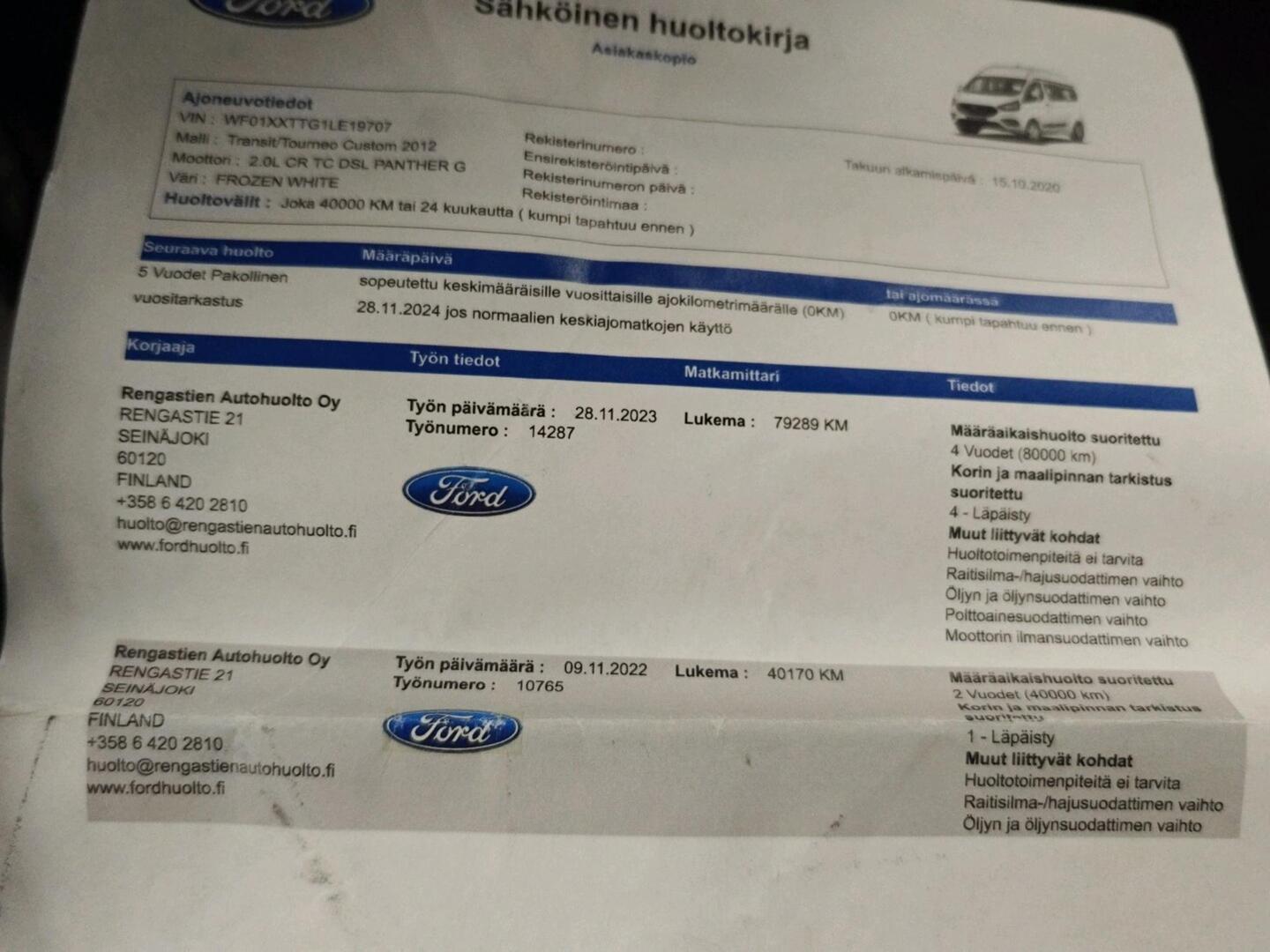FORD Transit Custom 2020