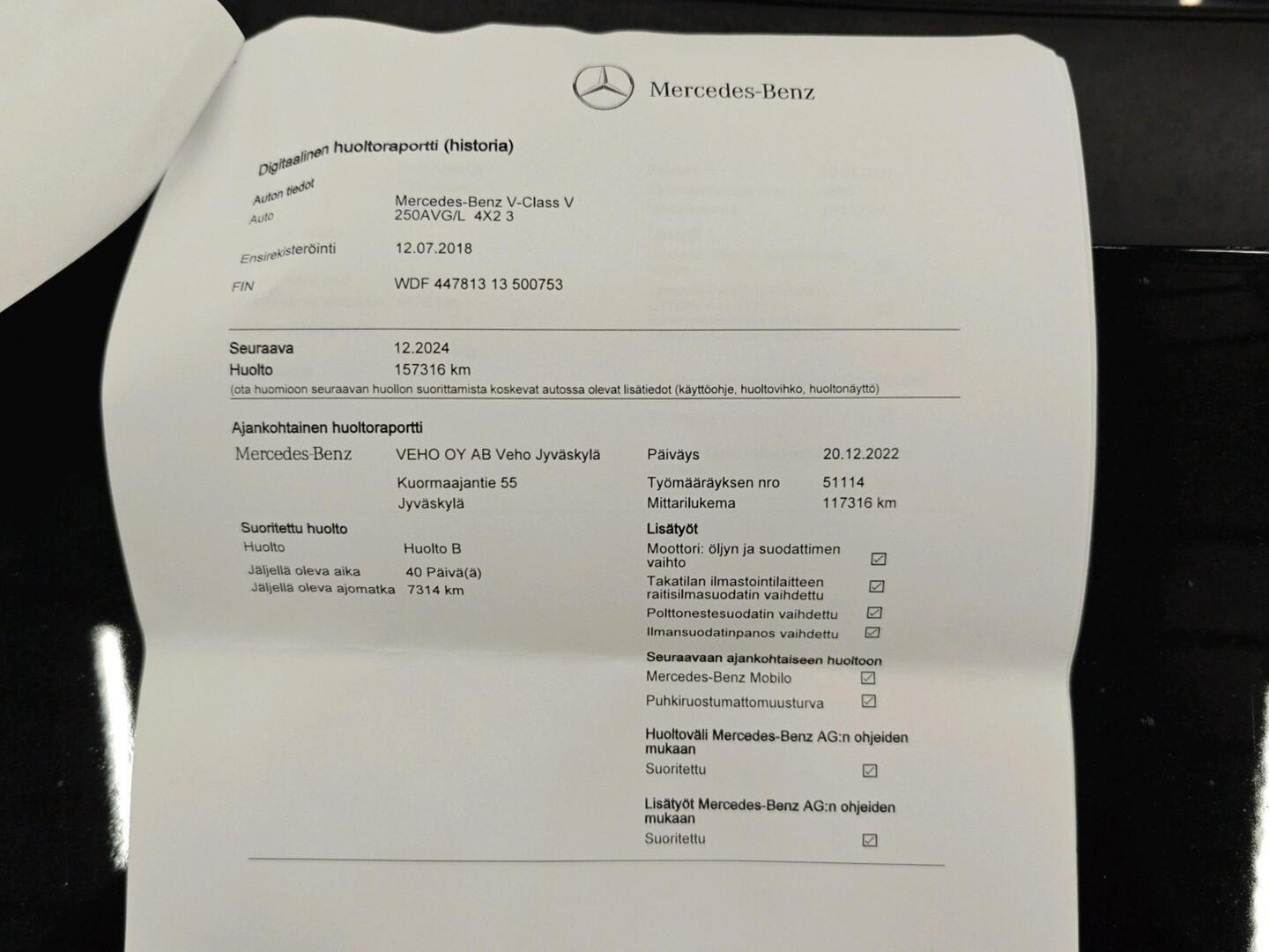 MERCEDES-BENZ V 2018