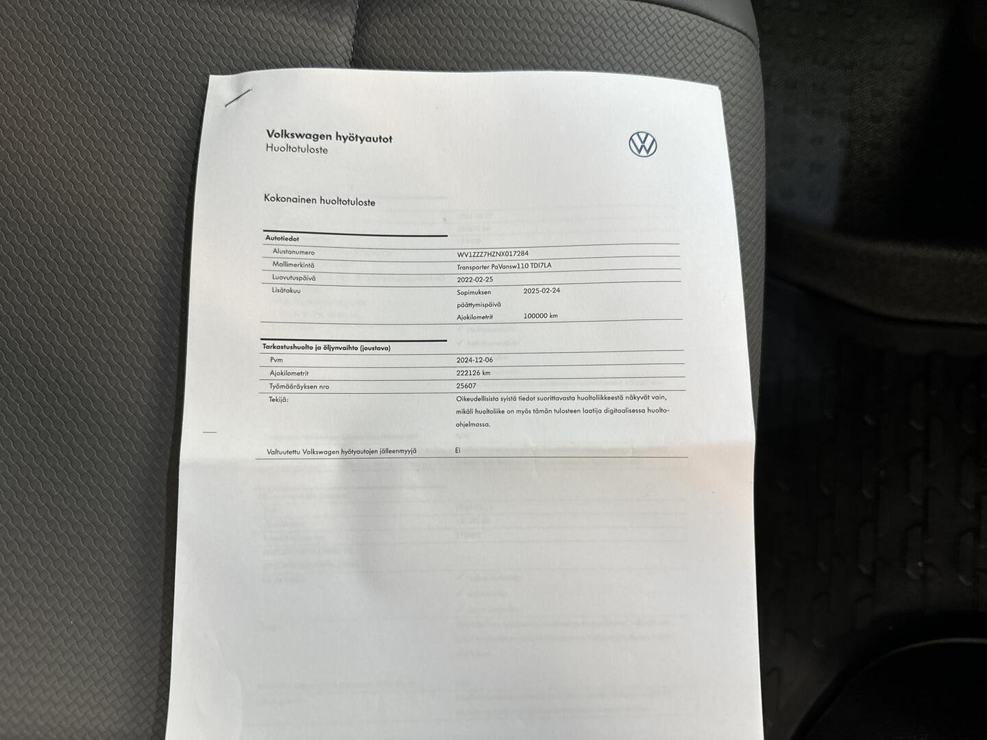 VOLKSWAGEN TRANSPORTER 2022