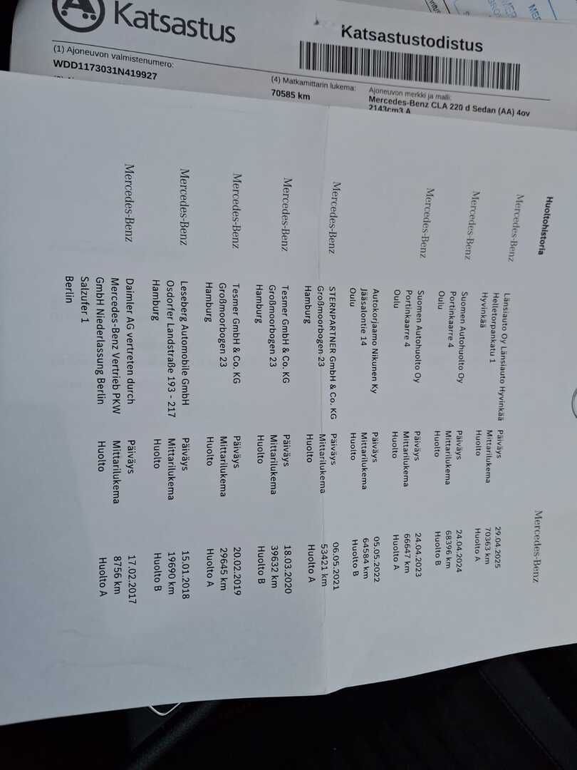 MERCEDES-BENZ CLA 2016