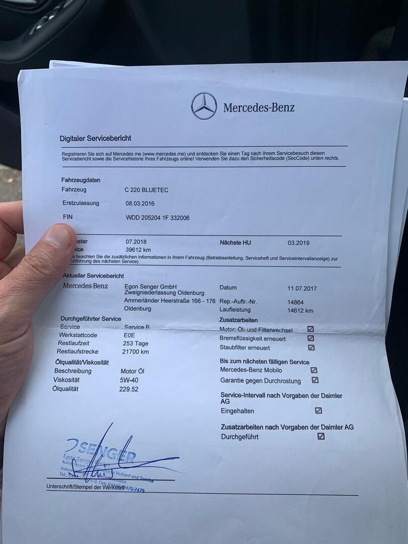 MERCEDES-BENZ C 2016