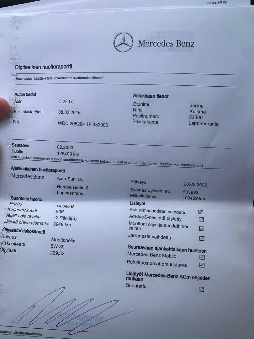 MERCEDES-BENZ C 2016