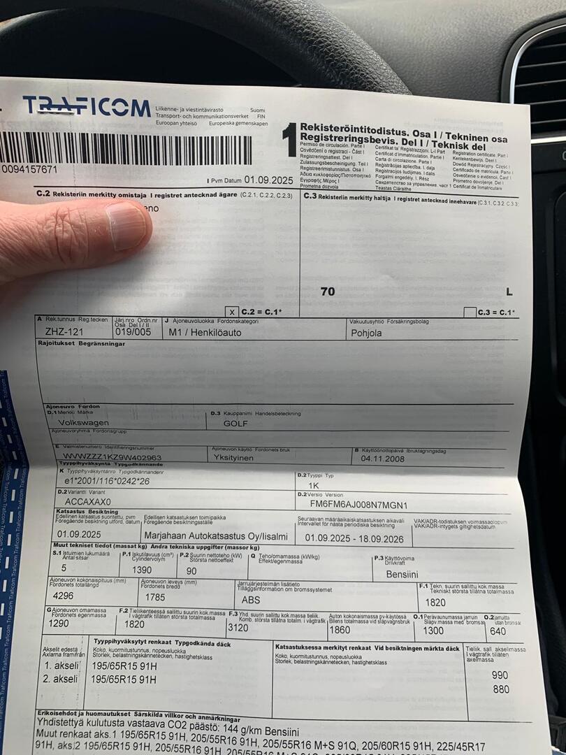 VOLKSWAGEN Golf 2008