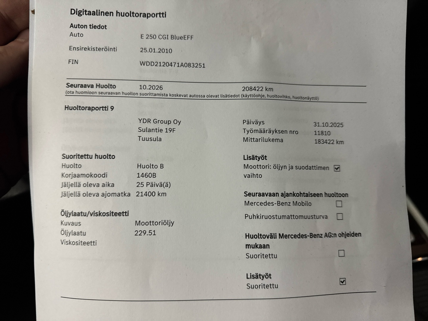 MERCEDES-BENZ E 2010