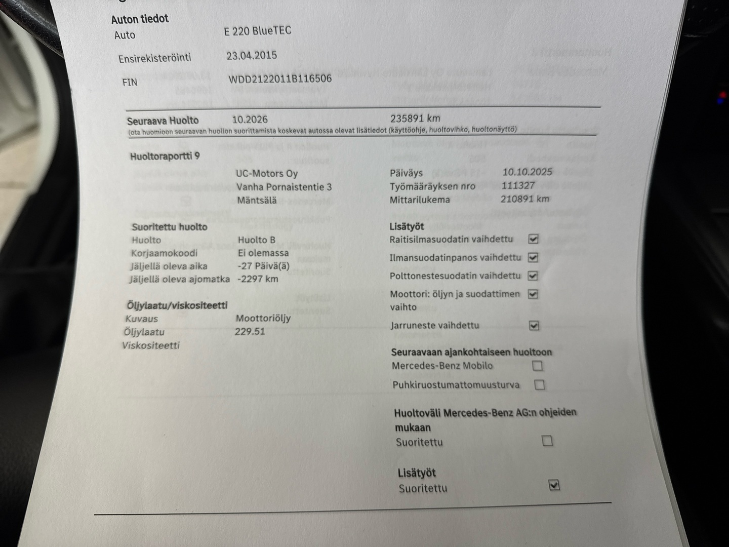 MERCEDES-BENZ E 2015