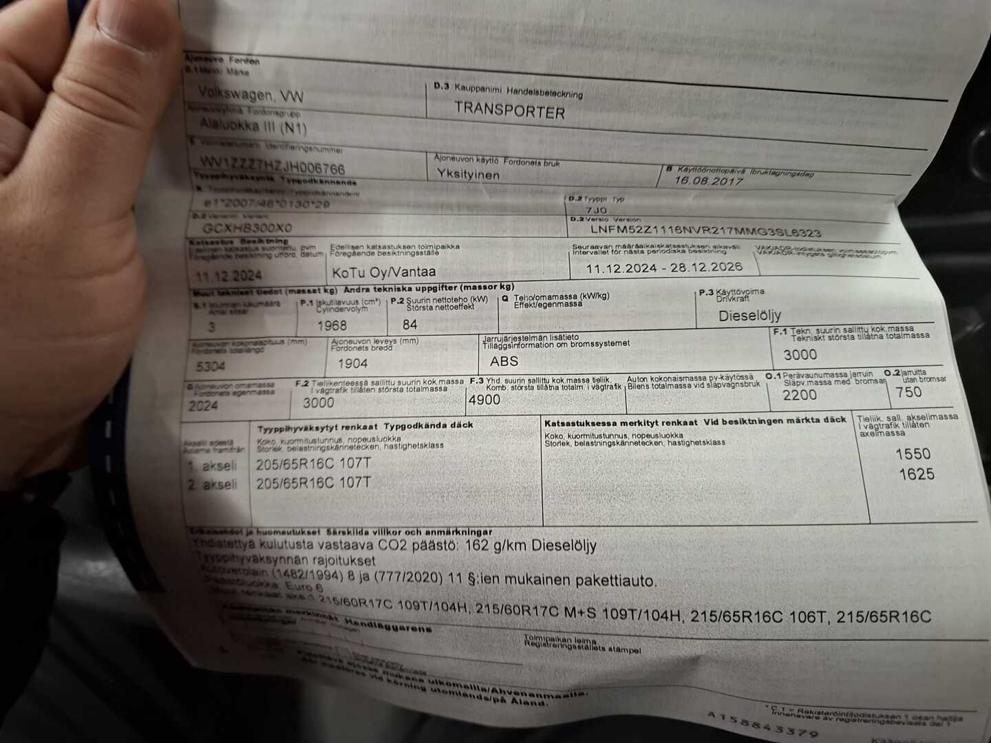 VOLKSWAGEN Transporter 2018