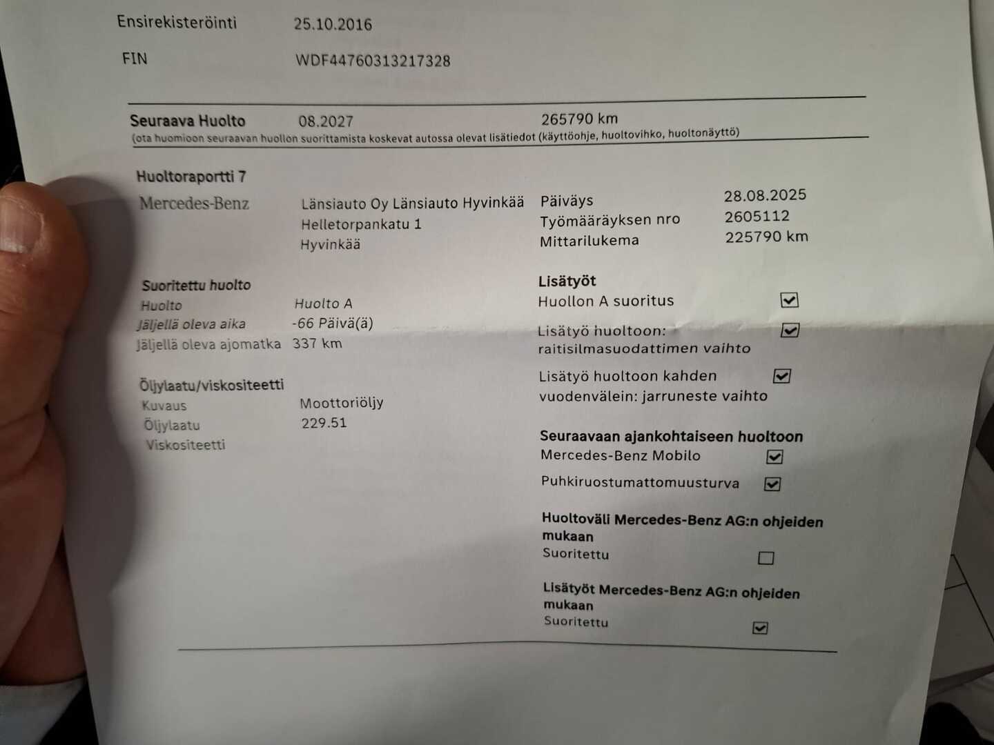 MERCEDES-BENZ Vito 2017