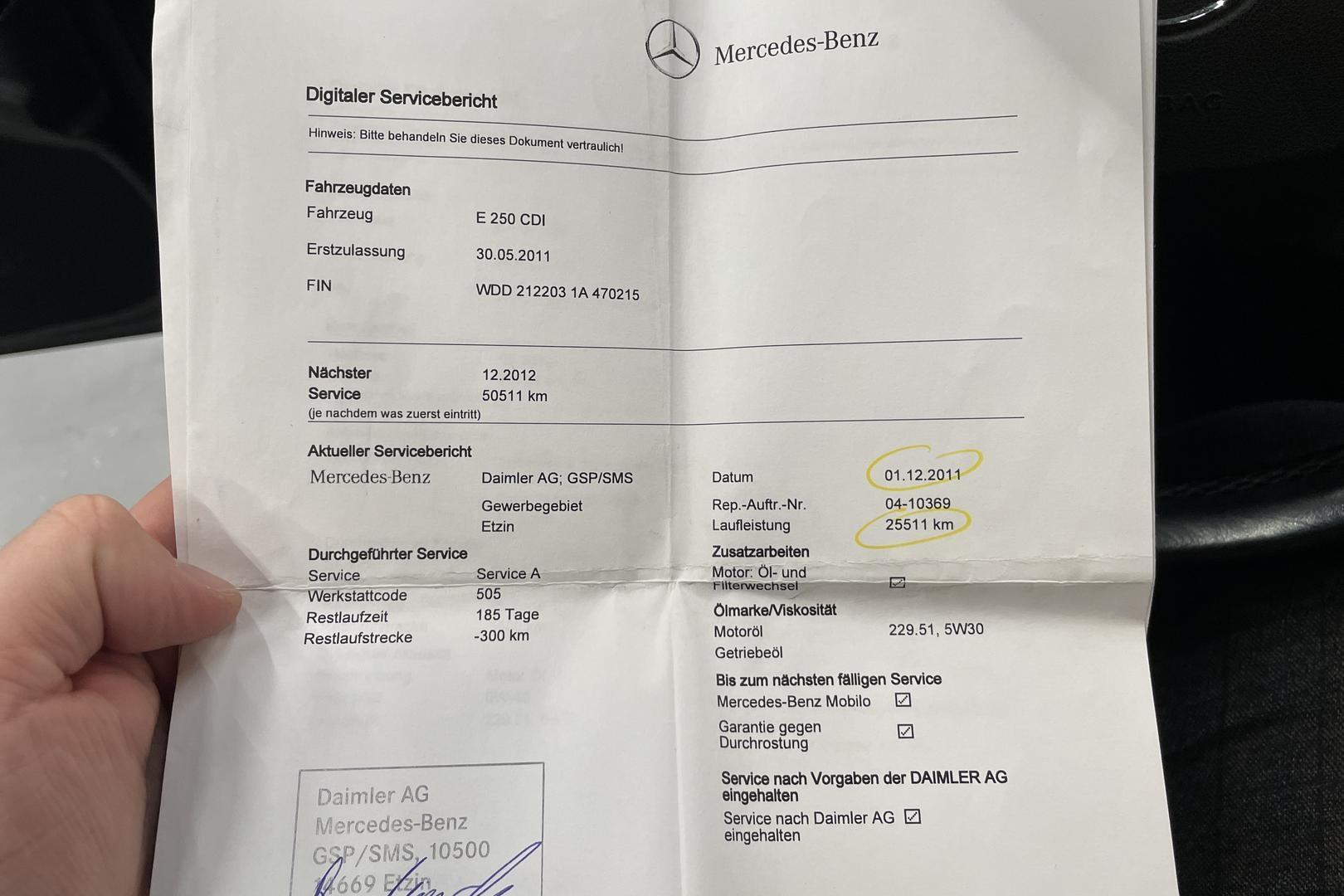 Mercedes-Benz E 2011