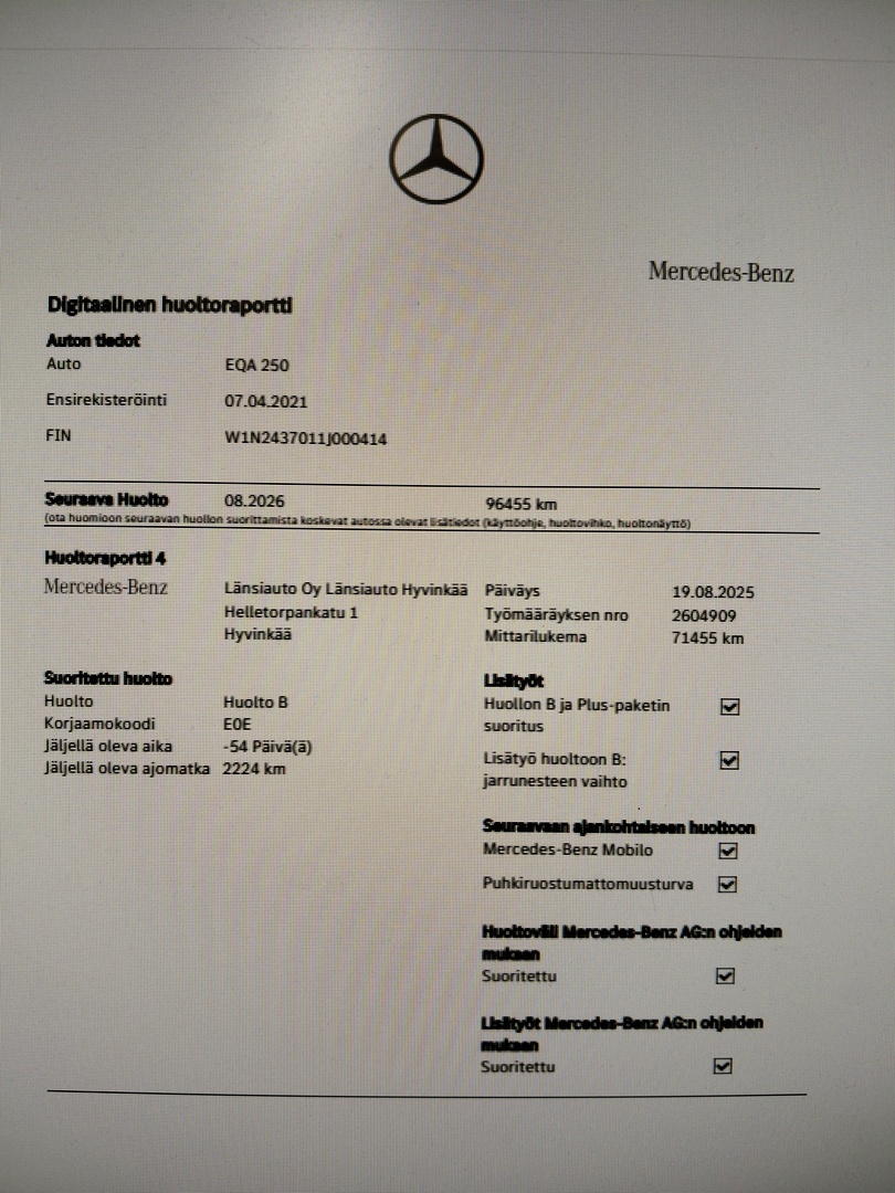 MERCEDES-BENZ EQA 2021