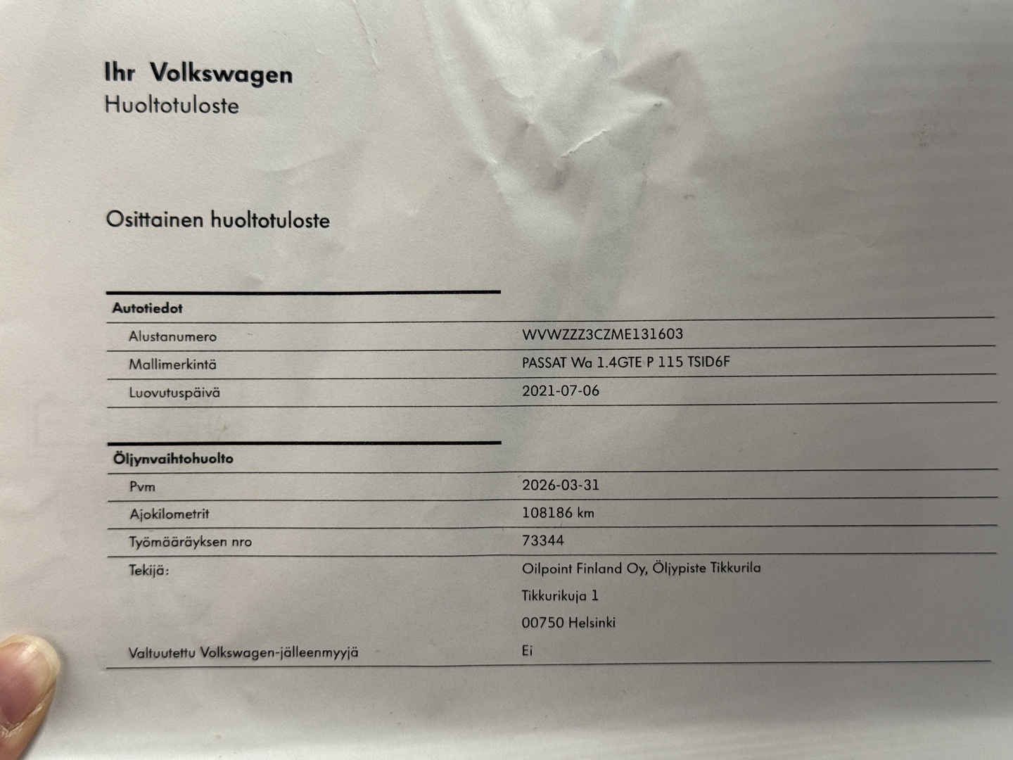 VOLKSWAGEN Passat 2021