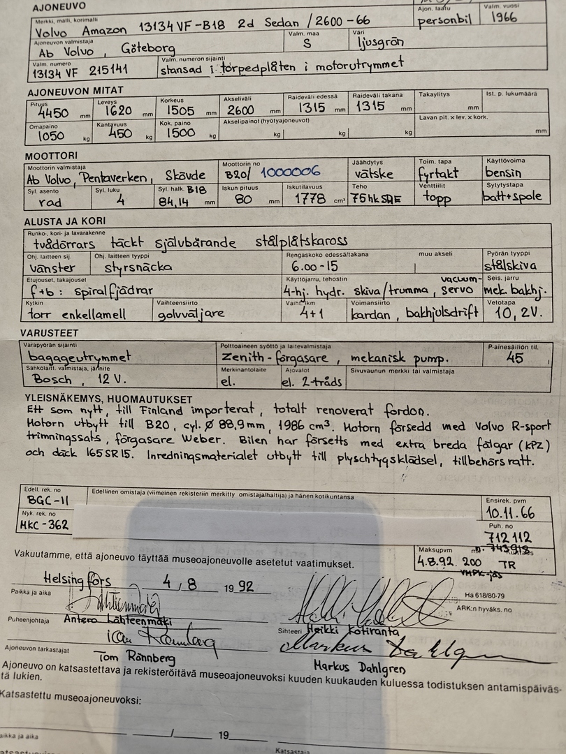 VOLVO Amazon 1966