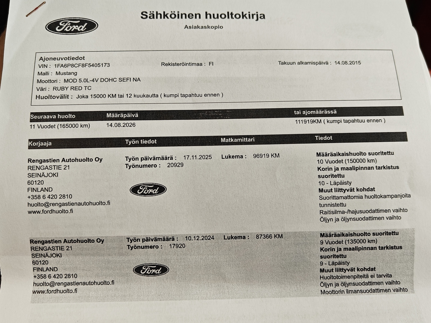 FORD Mustang 2015