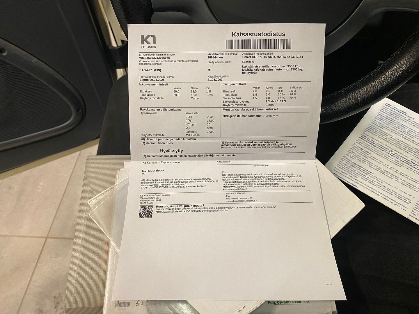 SMART fortwo coupe 2003