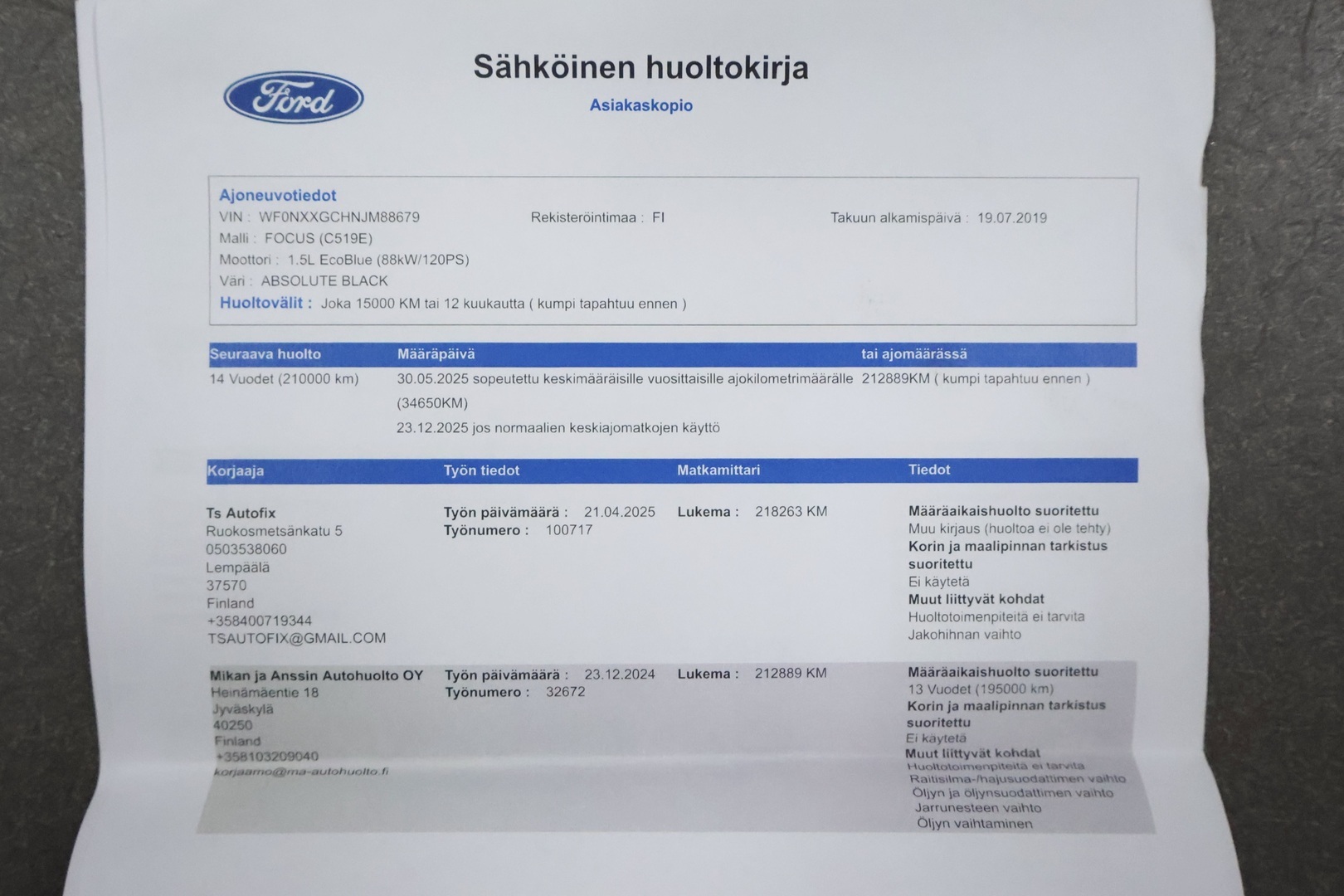 FORD Focus 2019