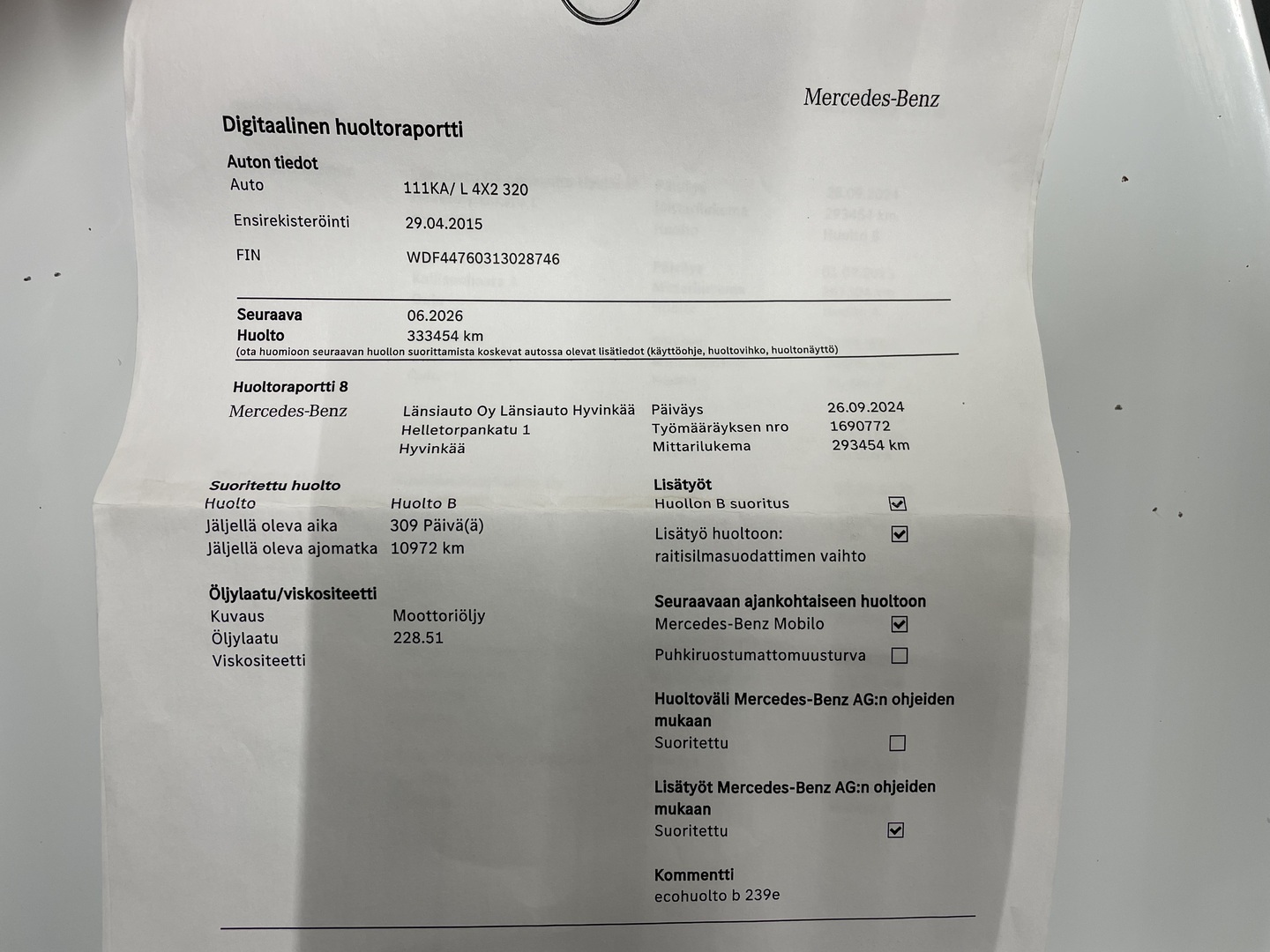 MERCEDES-BENZ Vito 2015