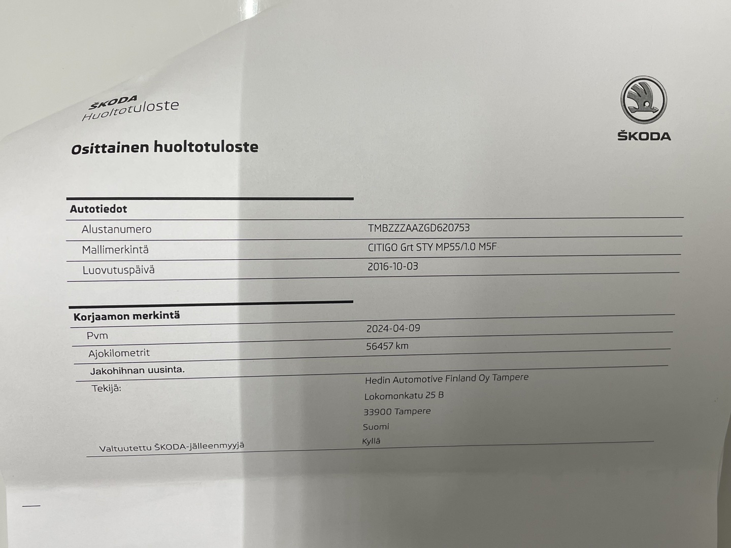 SKODA Citigo 2016