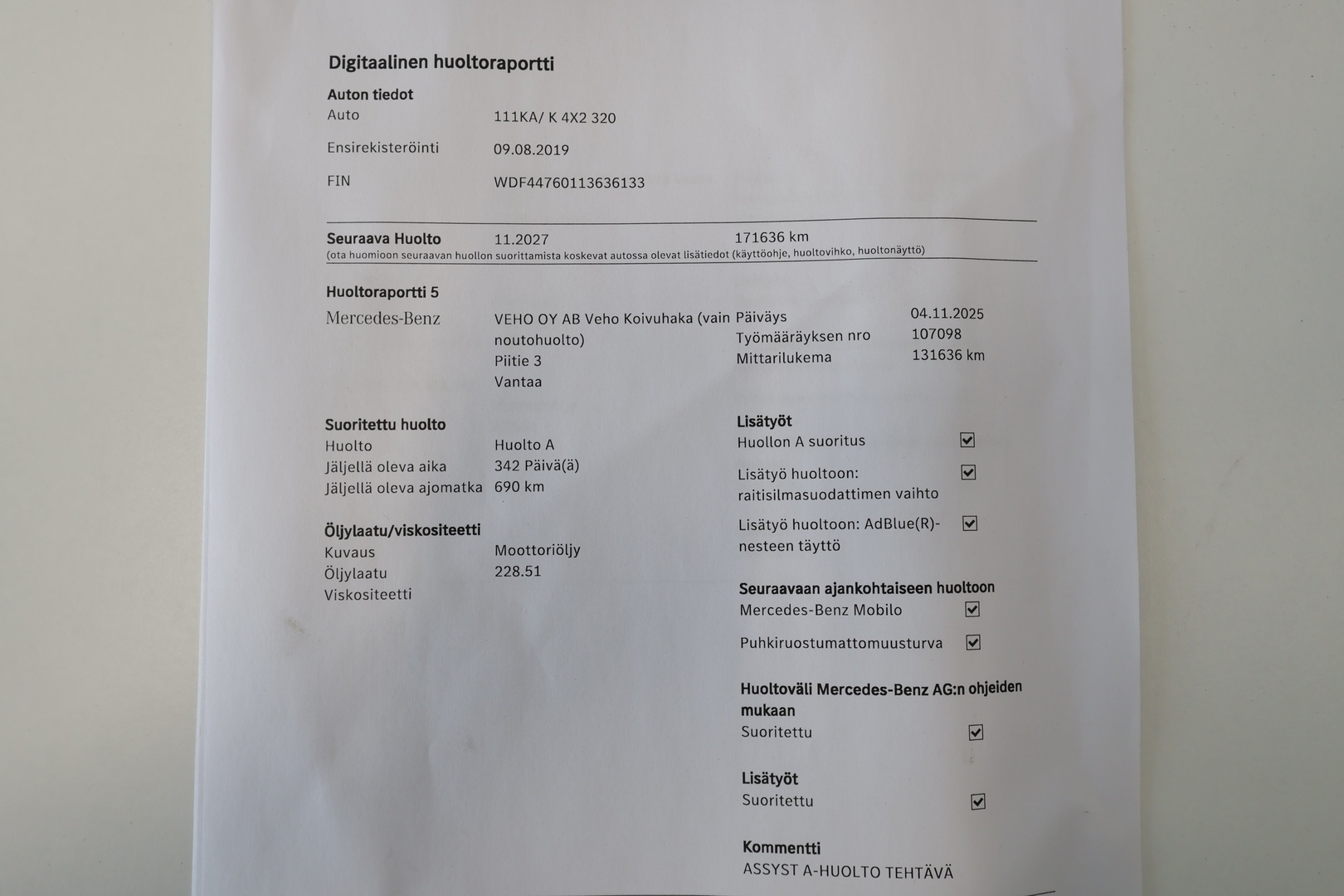 MERCEDES-BENZ Vito 2019