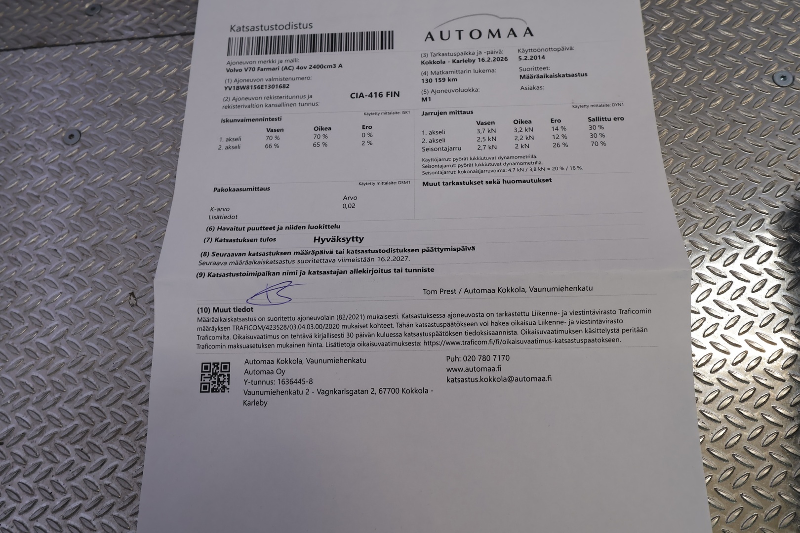 VOLVO V70 2014