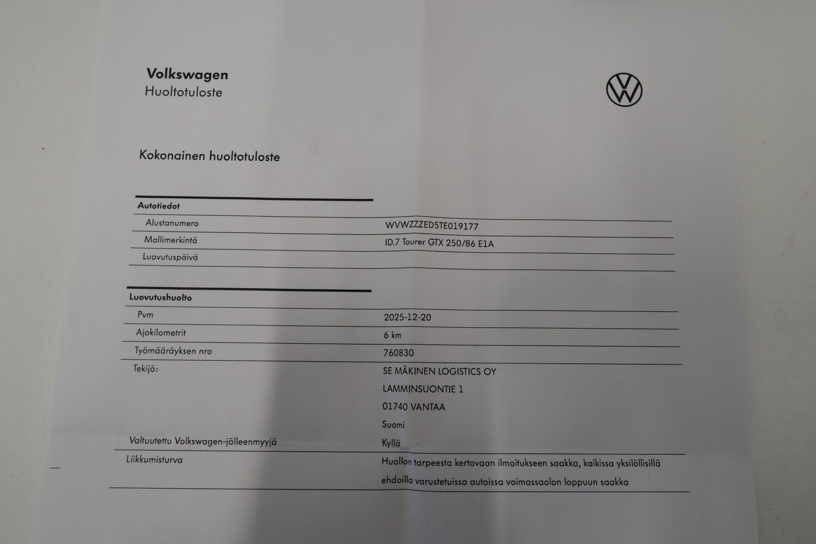 VOLKSWAGEN ID.7 2026