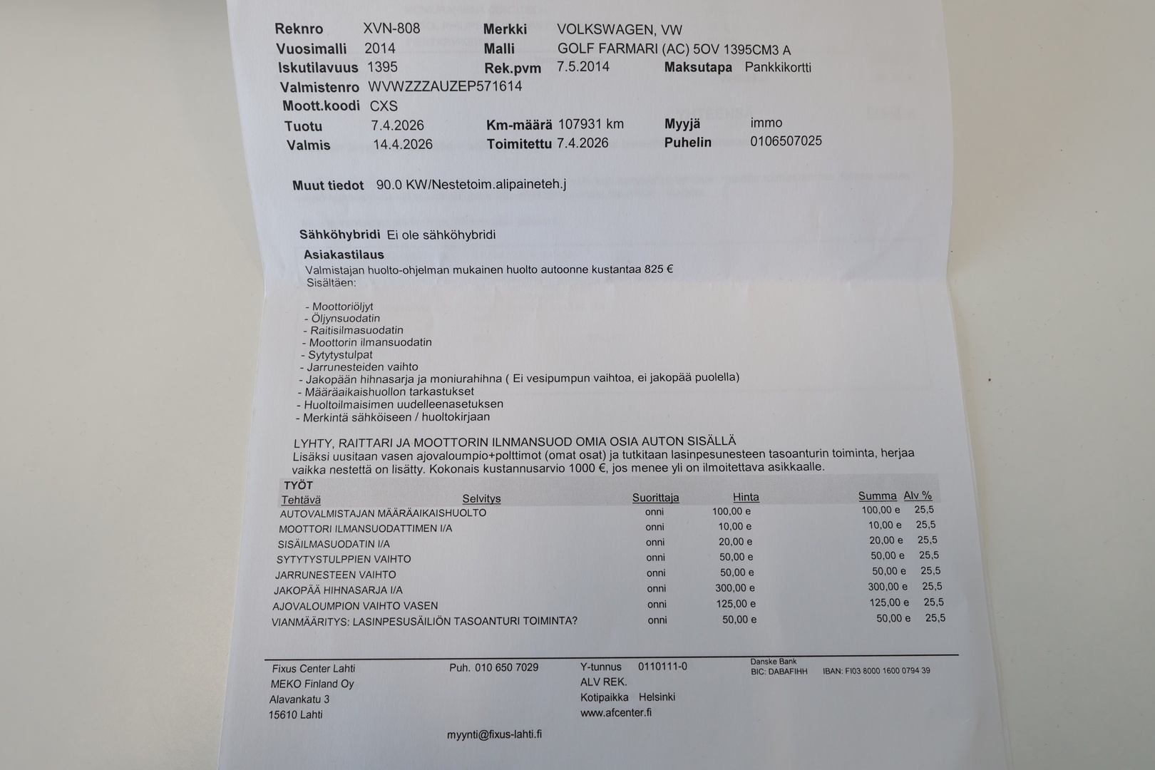 VOLKSWAGEN Golf 2014