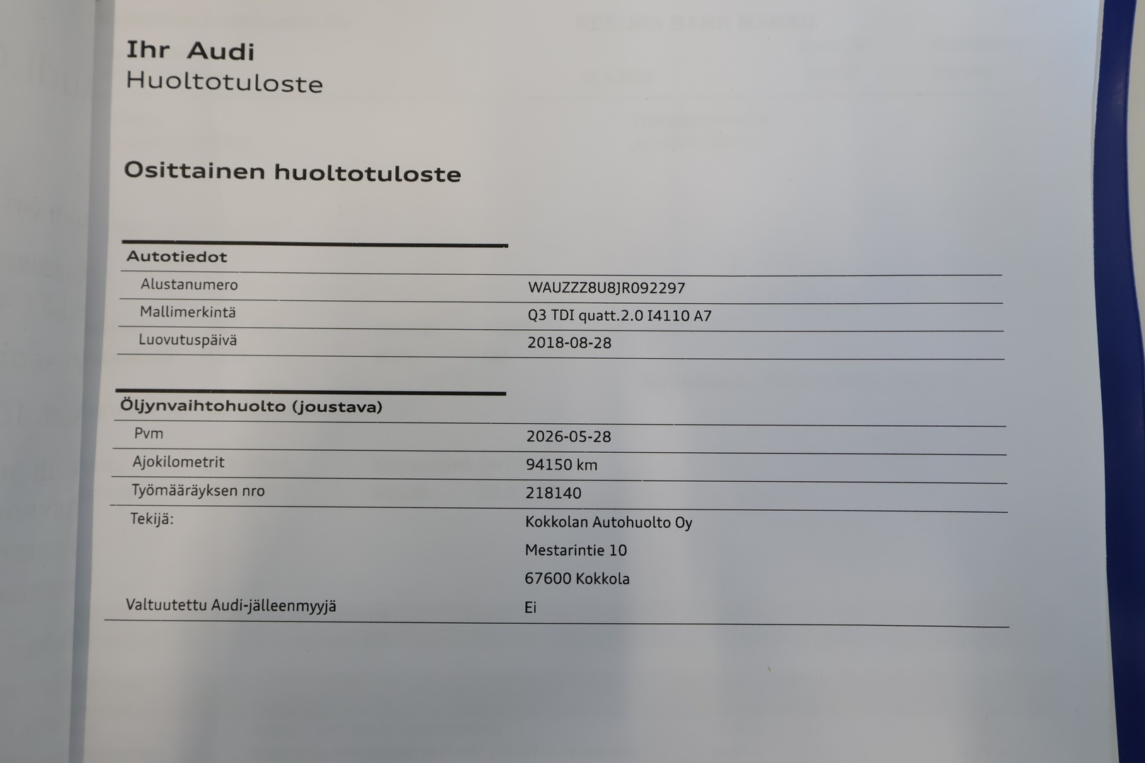 AUDI Q3 2018