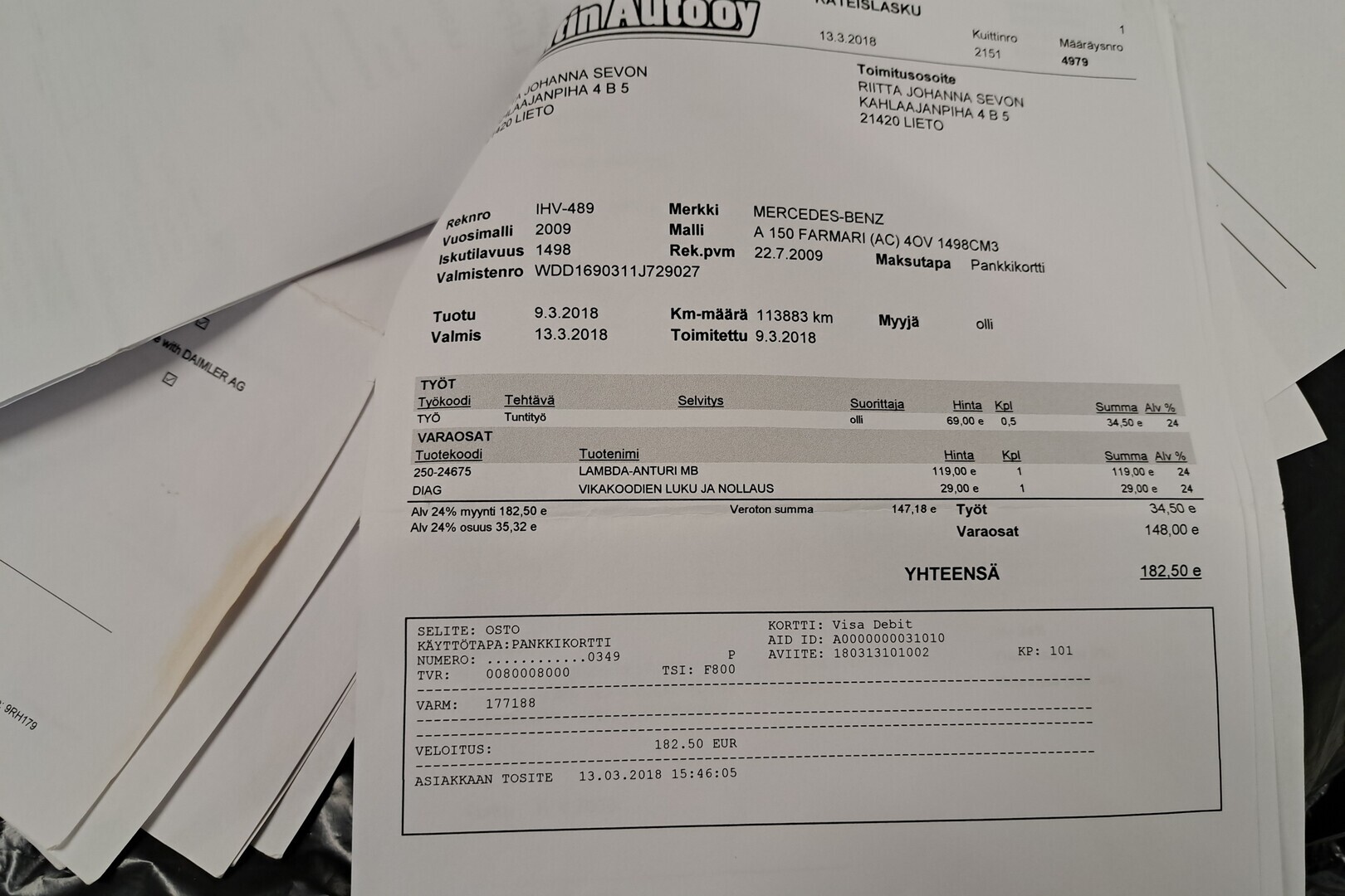 MERCEDES-BENZ A 2009