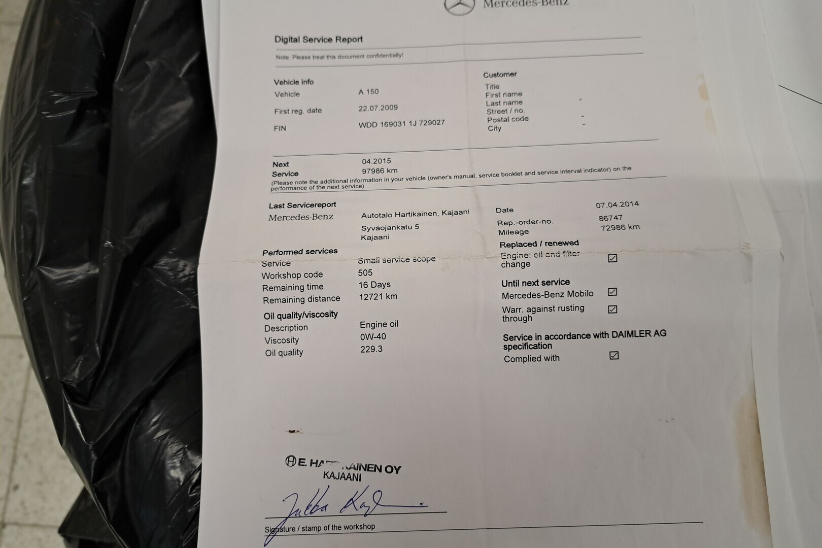 MERCEDES-BENZ A 2009