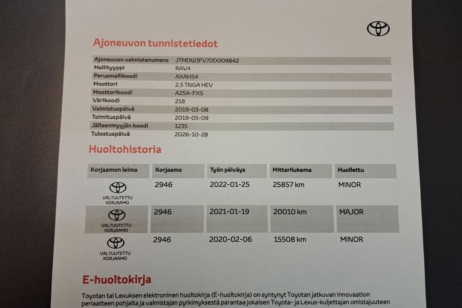 TOYOTA RAV4 2019