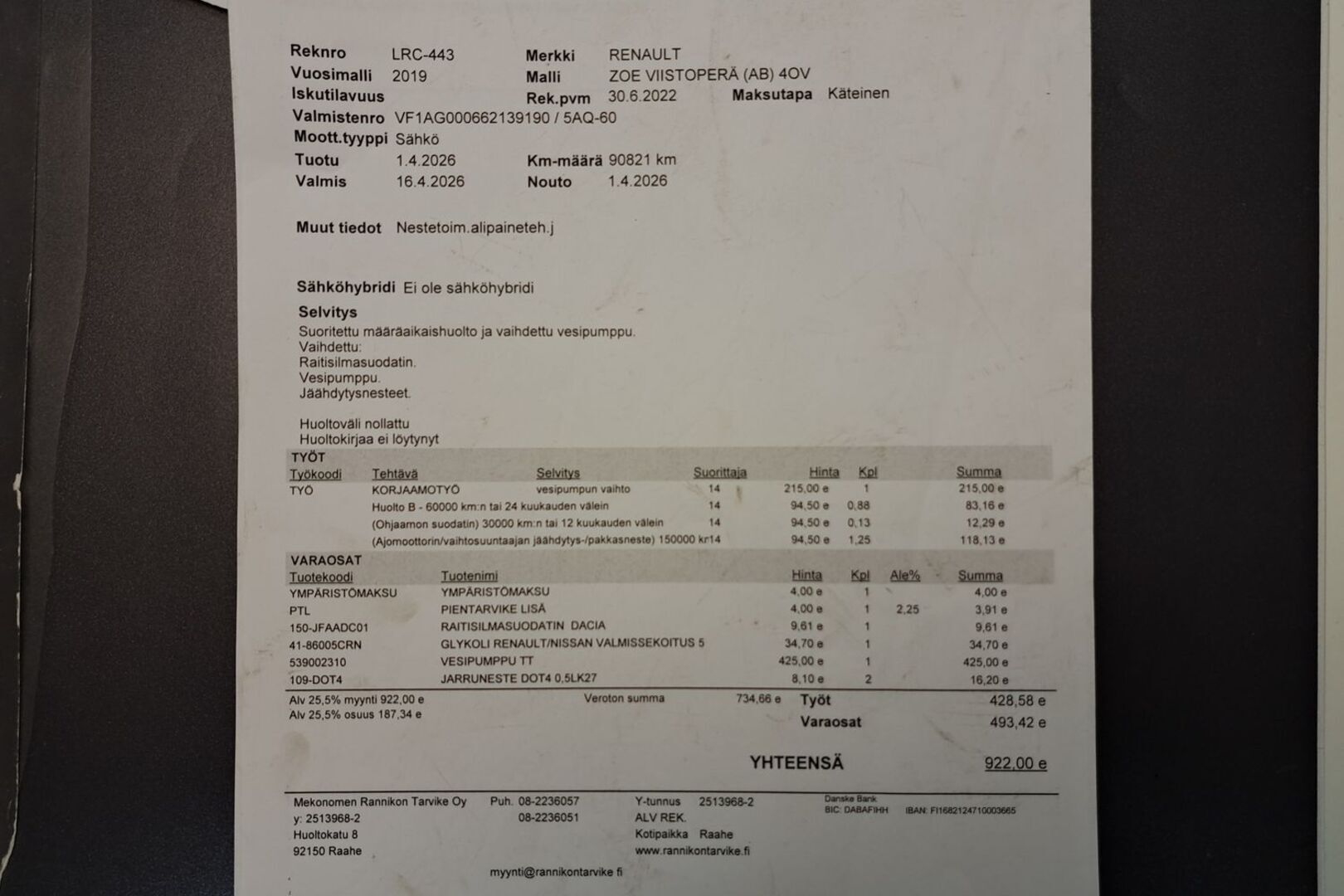 RENAULT Zoe 2019
