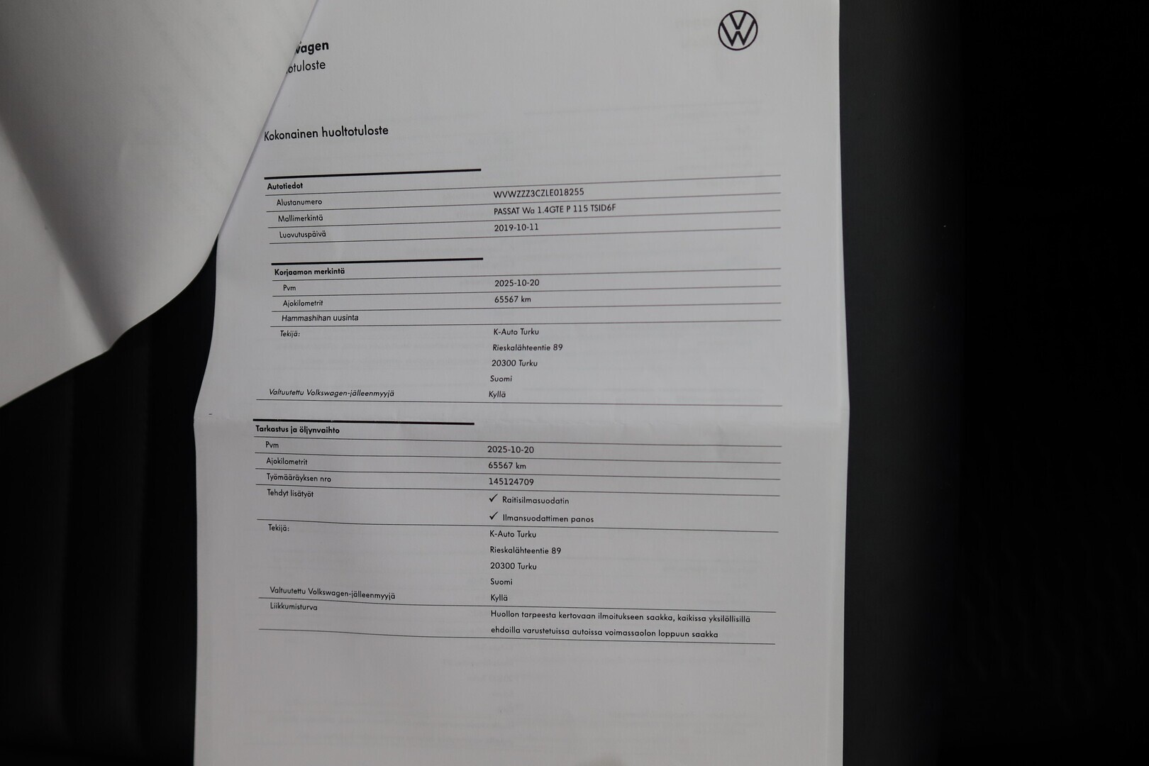 VOLKSWAGEN Passat 2019