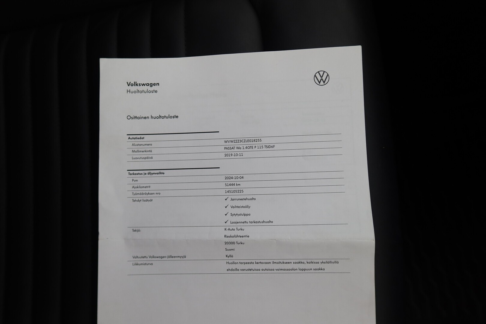 VOLKSWAGEN Passat 2019
