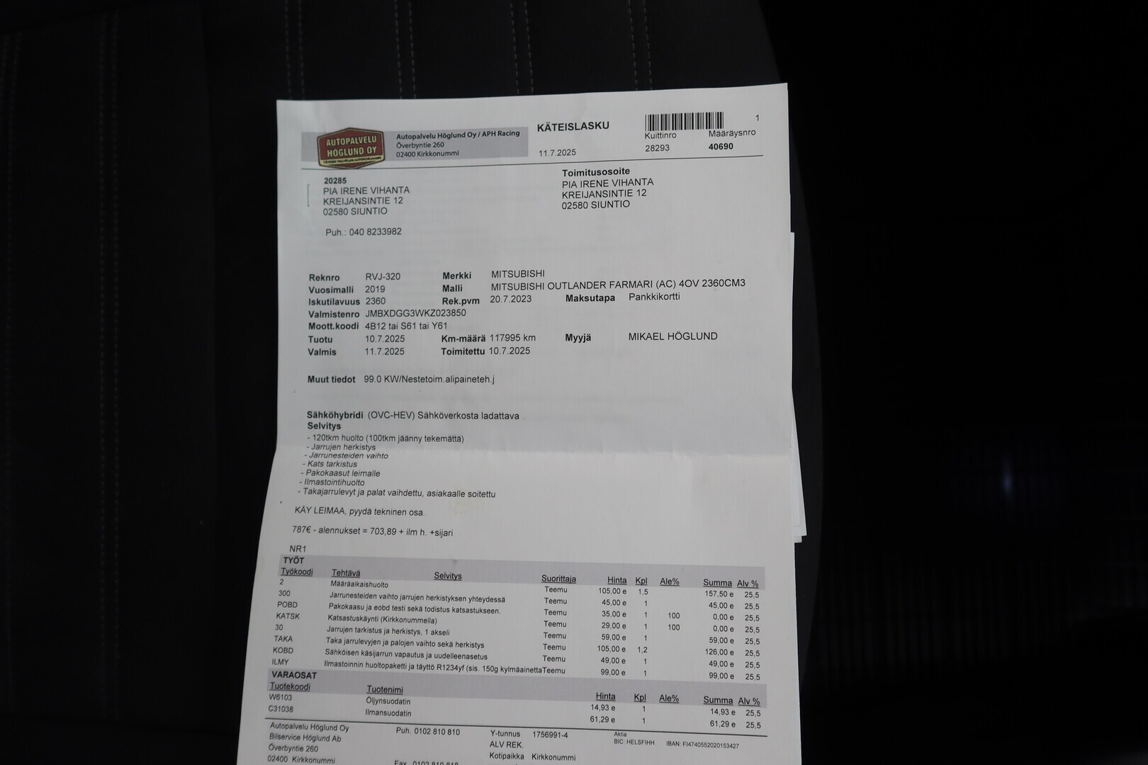 MITSUBISHI Outlander PHEV 2019