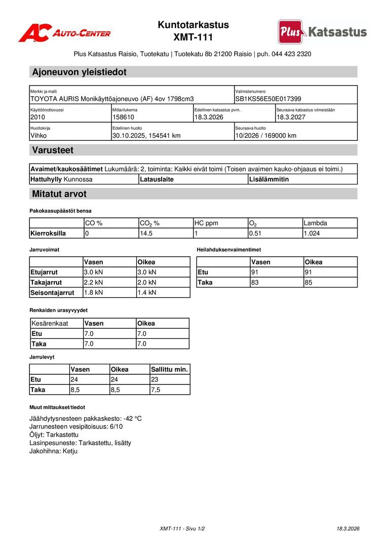 TOYOTA Auris 2010