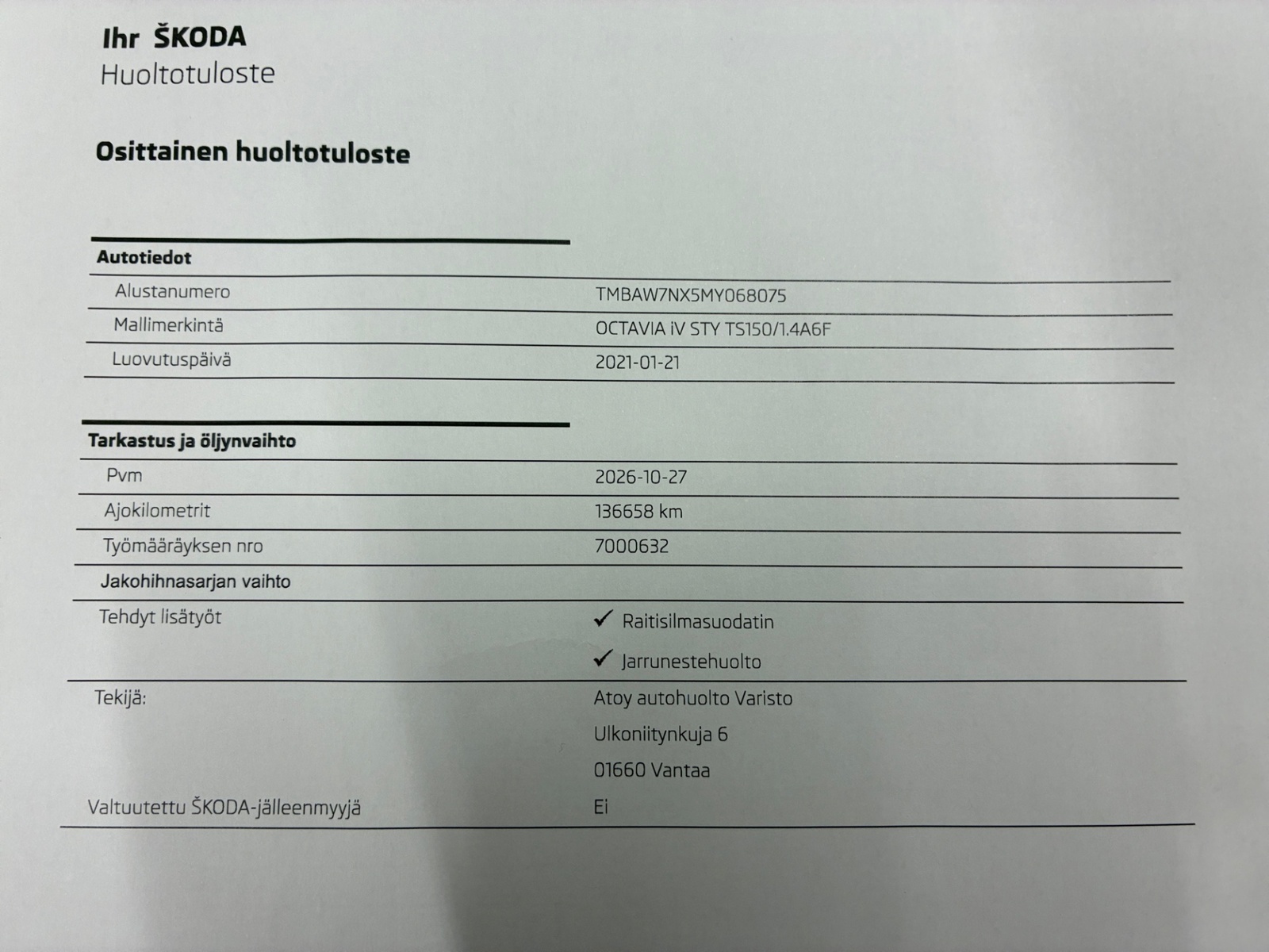 SKODA Octavia 2021