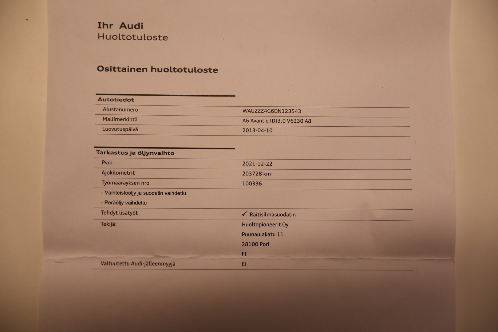 AUDI A6 2013