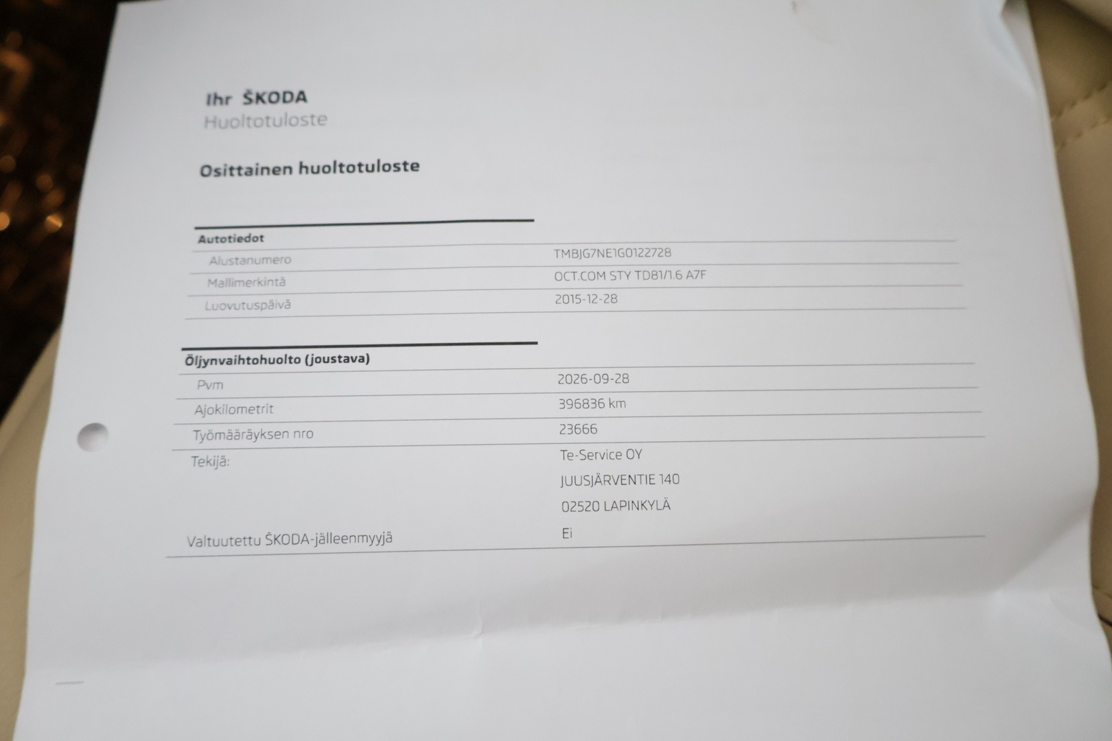 SKODA Octavia 2016