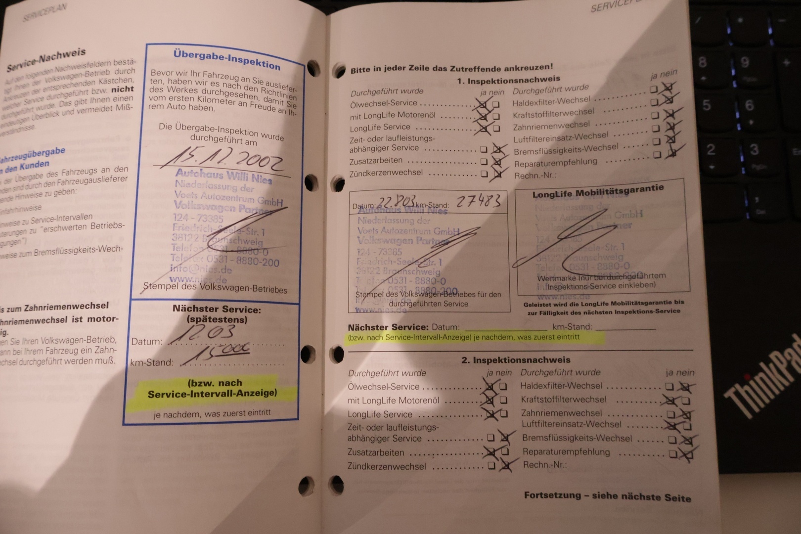 VOLKSWAGEN Golf 2003