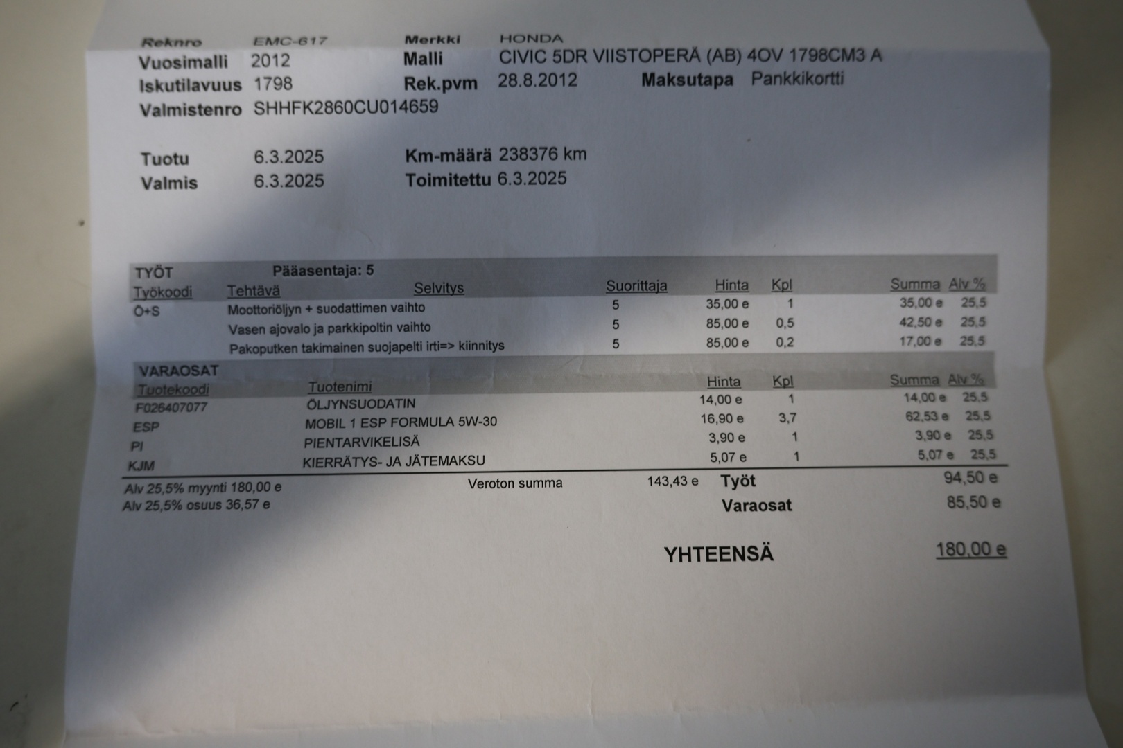 HONDA Civic 2012