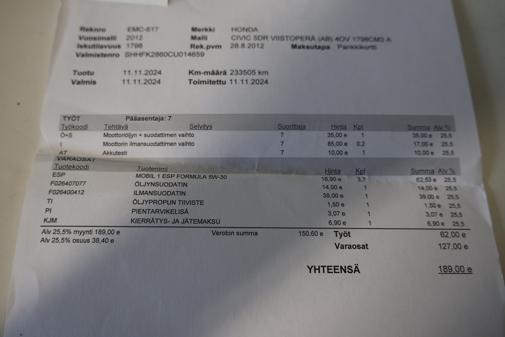 HONDA Civic 2012