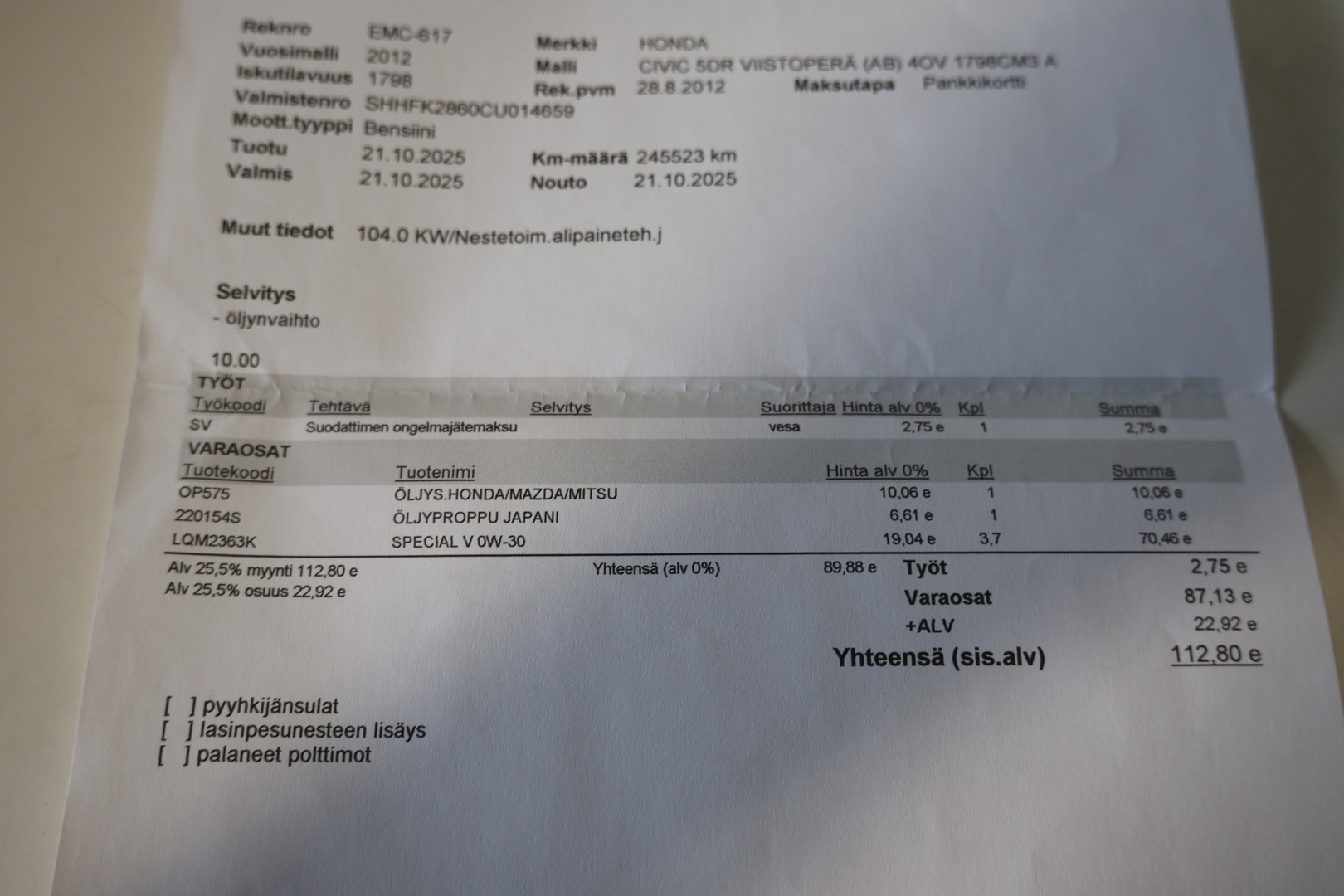 HONDA Civic 2012