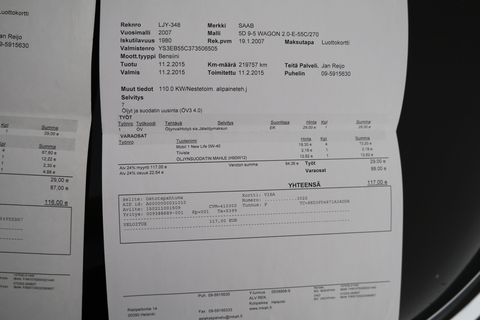 SAAB 9-5 2007